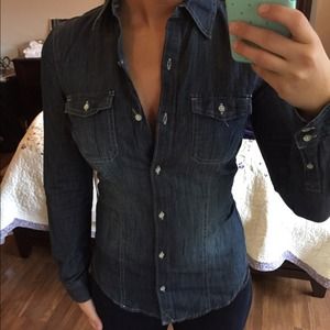 "Denim" button up shirt. Size xs