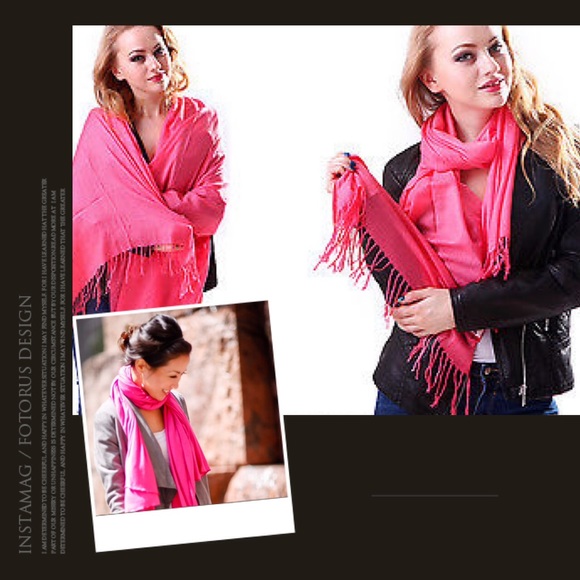 Accessories - Pashmina fringe scarf