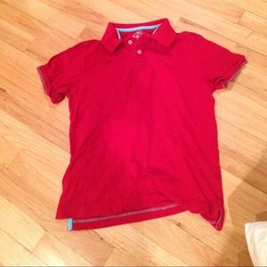A sports polo, red. Boys