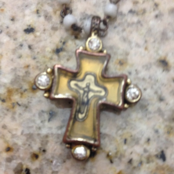 3tier BRONZED CROSS within CROSS NECKLACE - Picture 2 of 3