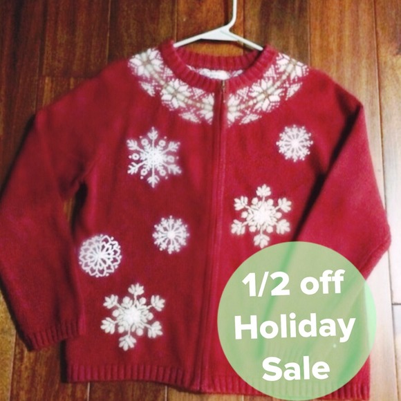 Christmas Sweater "Ugly/Cute Holiday W/Snowflakes