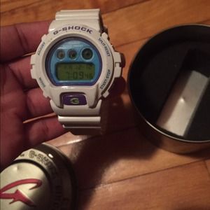 White G Shock Water Resistant watch