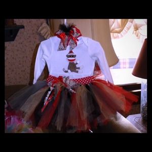 Sock Monkey Tutu Set