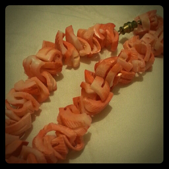 FREE with purchase. Peach puka shell necklace