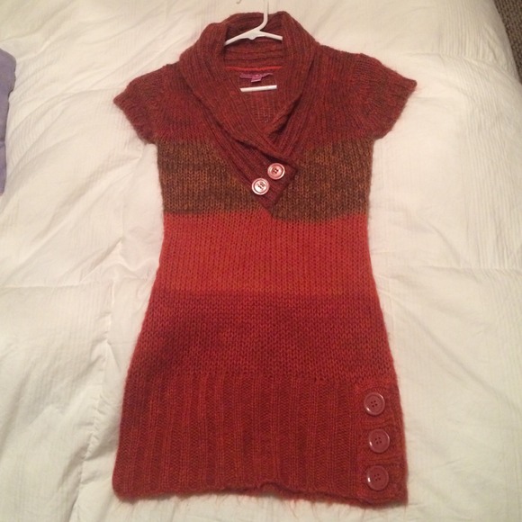 Orange and brown long top