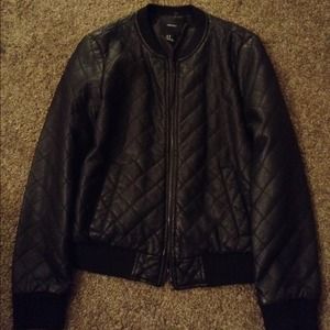 Black leather jacket