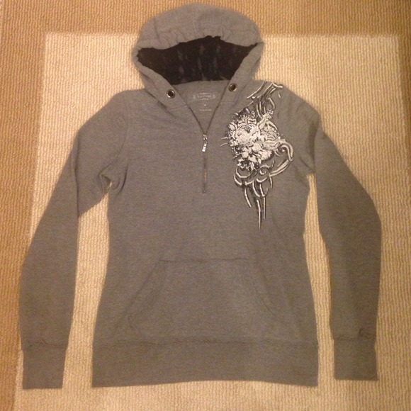 Light grey Maurice's sparkly hoodie