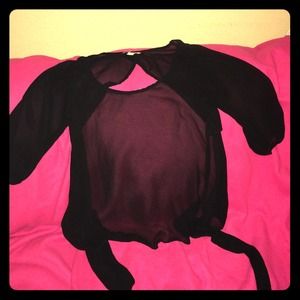 Black sheer top