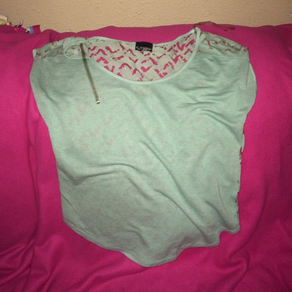 Teal shirt