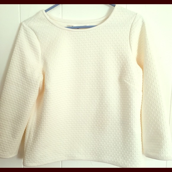 Max studio cream textured top