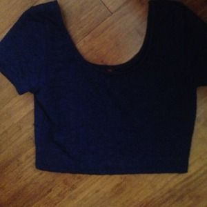 Navy crop top