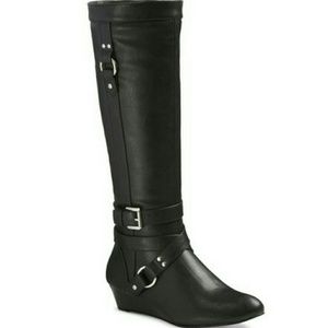 Size 10 Tall Wedge Riding Boots Brand New
