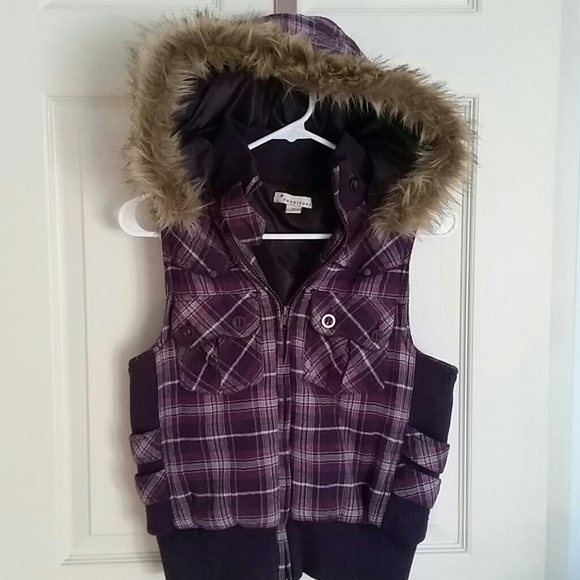 Purple plaid vest *price lowered! *