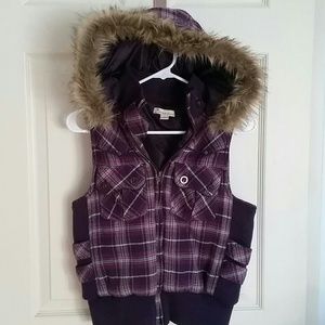 Purple plaid vest *price lowered! *