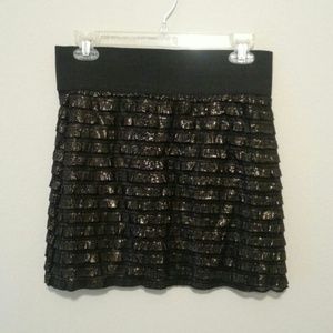 Gold Ruffle Skirt