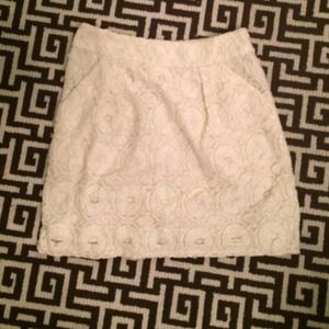 Beth bowley lace cream skirt