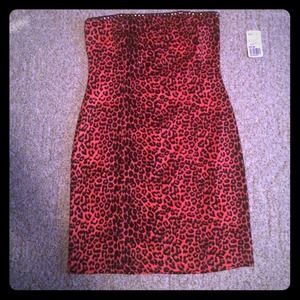 Studded Leopard Tube Dress