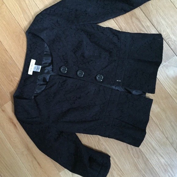 Black lace peplum blazer - Picture 3 of 4