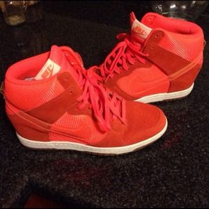 Orange nike wedges