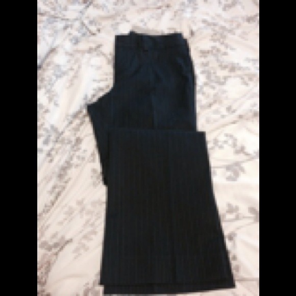 Blue pinstripe dress pants