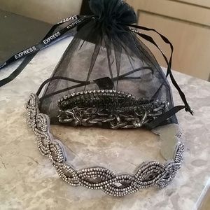 Necklace, ring, bracelets, and head band bundle