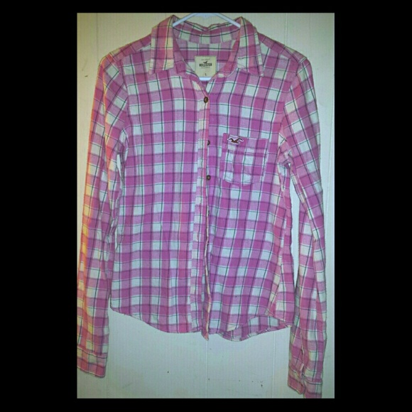 Pink Hollister Flannel