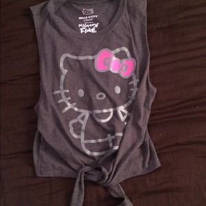 Tied crop top t-shirt