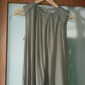 Helmut Lang leather trim side draped top