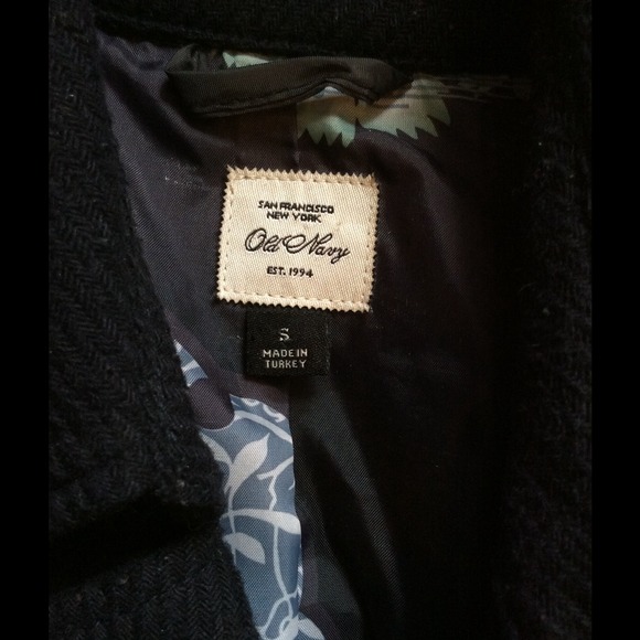 MOVING SALE Black Belted Old Navy Peacoat - Picture 2 of 4