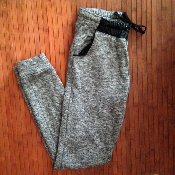 Gray & black joggers