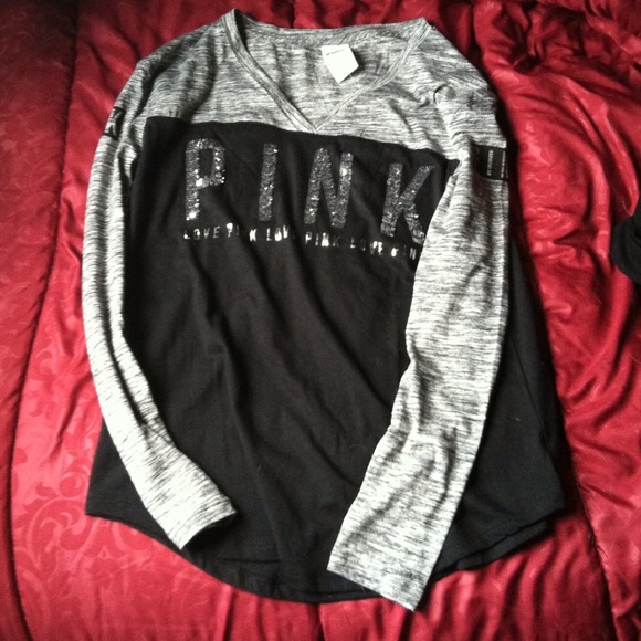 NWT VS pink sequin v neck