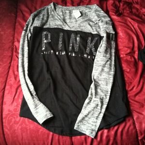 NWT VS pink sequin v neck