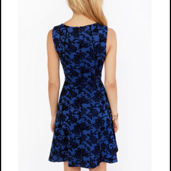 Blue Jacquard dress💖 - Picture 2 of 2