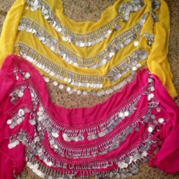 Coin hip scarves!costume! Bellydance! Halloween! Festival!