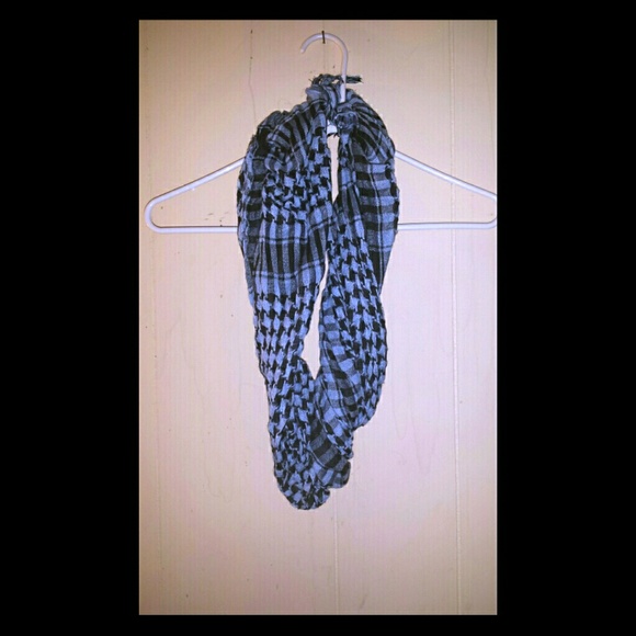 Blue and black scarf