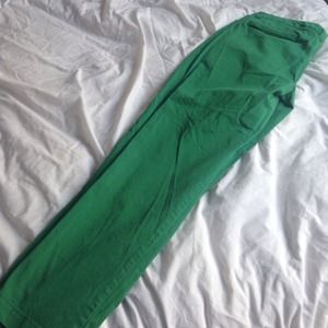 Gap Green Khakis Broken In Straight [FIRM]