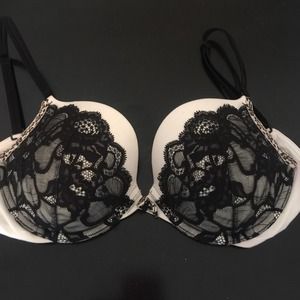 White with black lace VS very sexy push up bra