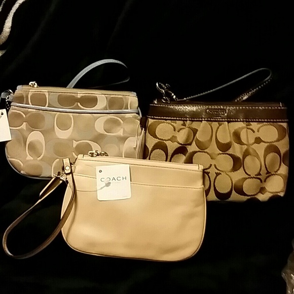 3 coach wristlets nwt