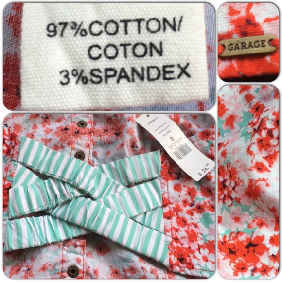 🔴Woven floral bustier by Garage - Picture 2 of 3