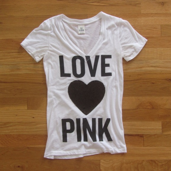 SEQUIN Love Pink T-Shirt