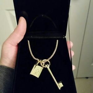 Gold plated Lock & Key necklace