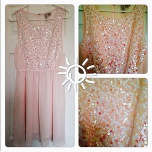 Peach chiffon dress