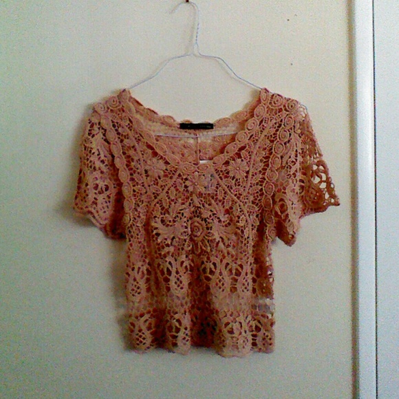 Beige lace top