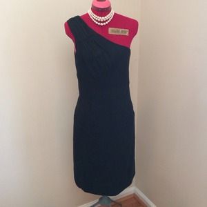 NWOT black Banana Republic One-shoulder dress