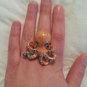 Adorable Octopus adjustable ring