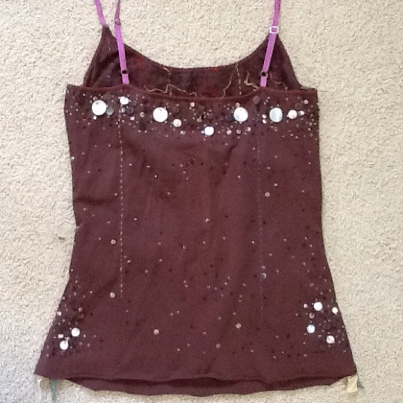 A Common Thread Hand-Decorated Brown Top - Picture 3 of 3