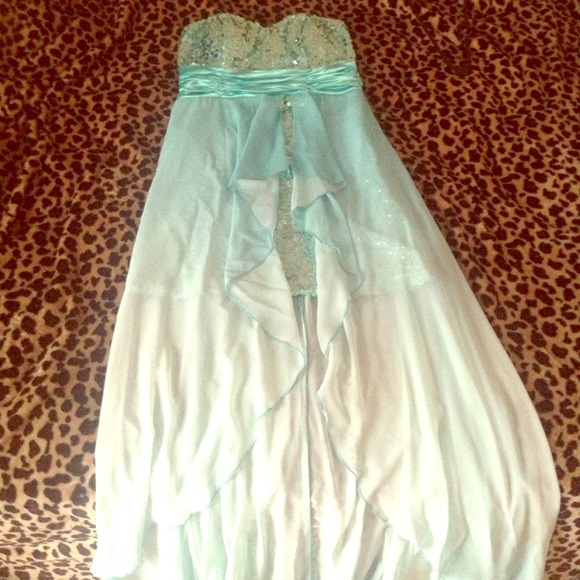 Aqua blue dress