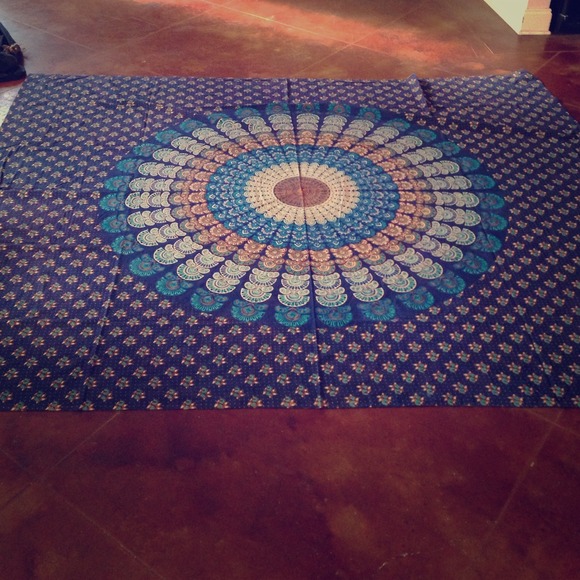 Blue Medallion Tapestry