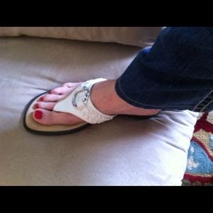 White Leather Sandals
