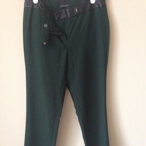 Polka dot printed cropped slacks